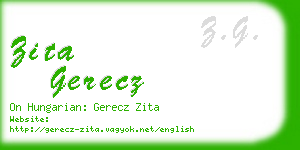 zita gerecz business card